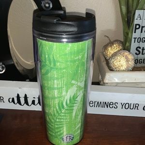 Starbucks Travel Tumbler 2004 Rainforest/Leaf 16oz EUC